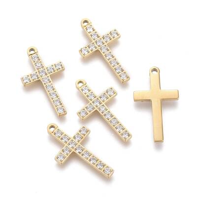 316 Surgical Stainless Steel Cubic Zirconia Pendants
