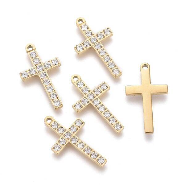 316 Surgical Stainless Steel Cubic Zirconia Pendants