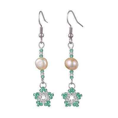 Natural Pearl Dangle Earrings