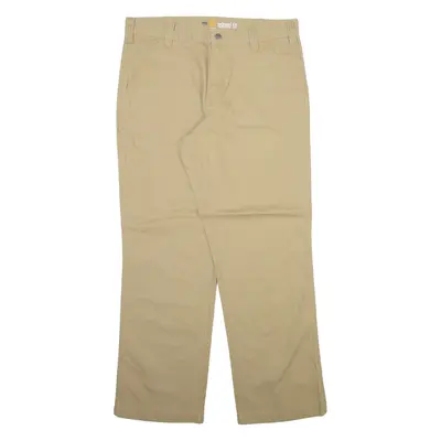 CARHARTT Mens Trousers Beige Relaxed Straight W34 L30