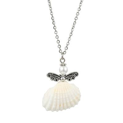 Natural Shell Fairy Pendant Necklace