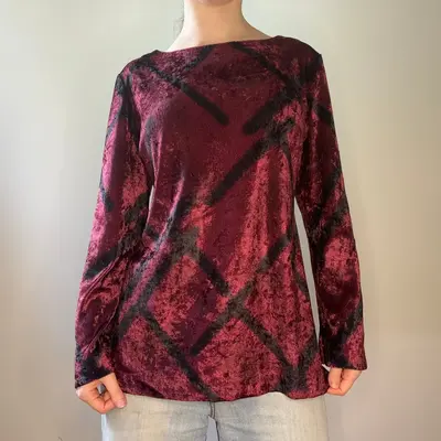 Gabriele Bellini Top - Medium Burgundy Velvet