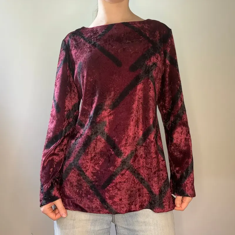 Gabriele Bellini Top - Medium Burgundy Velvet