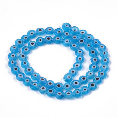 Handmade Evil Eye Lampwork Beads Strands