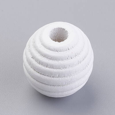 Natural Wood Beehive European Beads