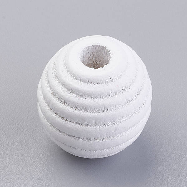 Natural Wood Beehive European Beads