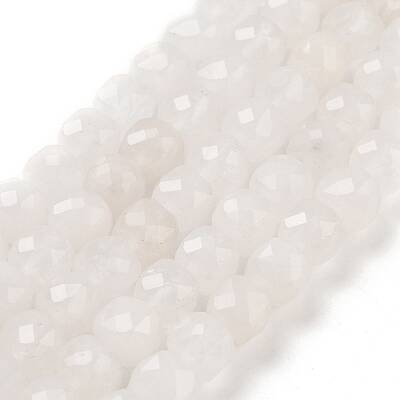 Natural White Jade Beads Strands