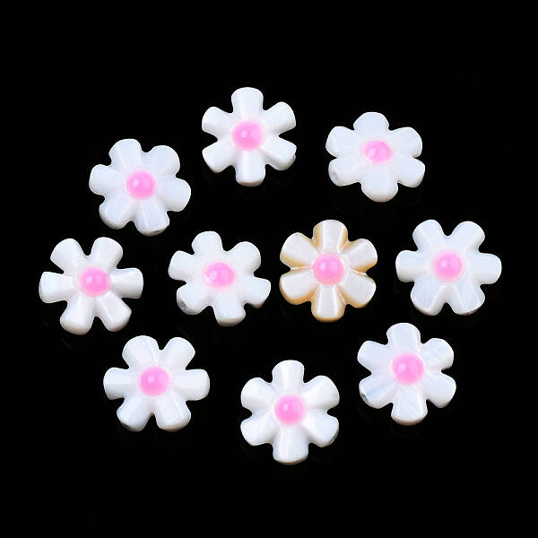 Natural Freshwater Shell Enamel Beads