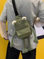 Women's Cute Cartoon Frog Design Chest Pack, Casual Novelty Crossbody Fanny Pack, Fashionable Zipper Sling Pack for Daily Use...