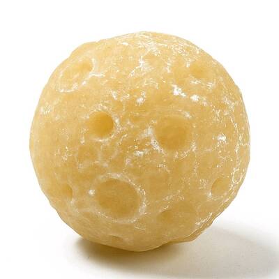 Natural Topaz Jade Carved Gemstone Celestial Full Moon Gemstone Sphere Specimen