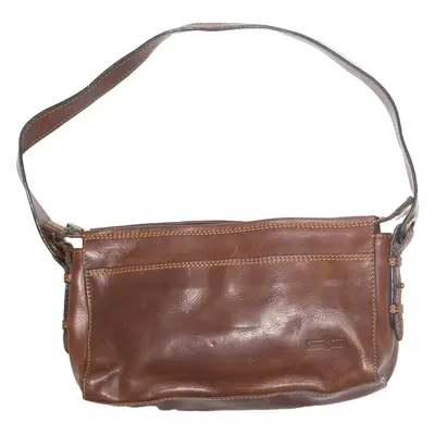 GIANNI CONTI Womens Shoulder Bag Brown Leather