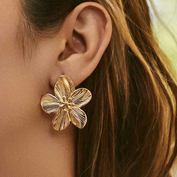 Brass Stud Earrings
