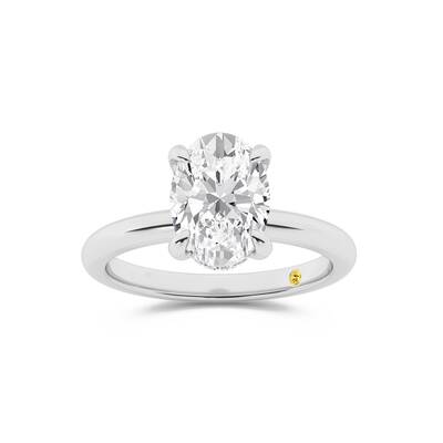 Fez Lab Grown Hidden Halo Oval Shape Diamond Engagement RIng | 10K White Gold 1 5/8 ct. tw.