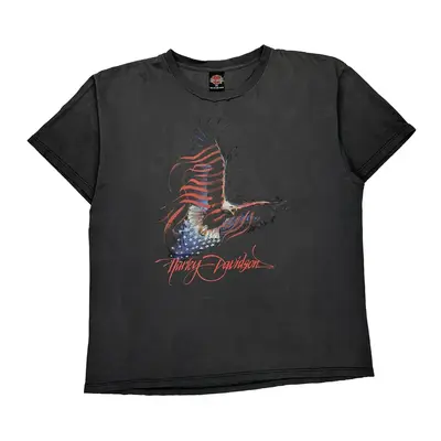 Tigard Oregon Harley Davidson Graphic T-Shirt - 2XL Black Cotton