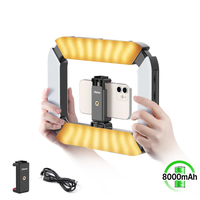 Ulanzi U200 Handheld Ring Light, Photography Led Video Rig BI-color Camera With phone clip cold shoe for Youtube Live Rig, Vi...