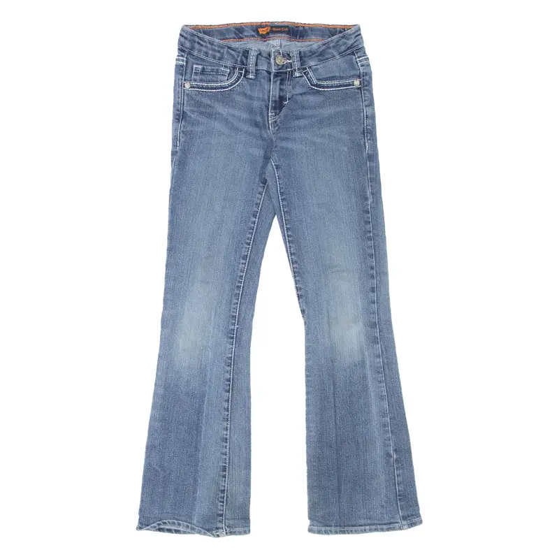 LEVI'S Girls Jeans Blue Regular Bootcut Stone Wash W22 L25