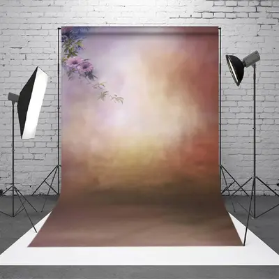 Abstract Purple Petunias Portrait Photo Backdrop - Aperturee