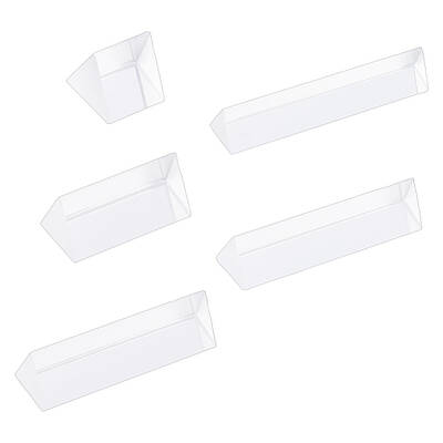 5Pcs 5 Styles Glass Triple Prism