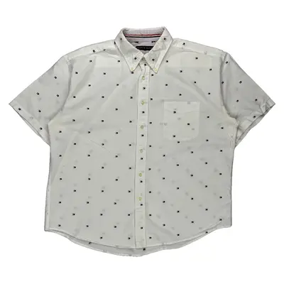 Tommy Hilfiger Short Sleeve Shirt - XL White Cotton