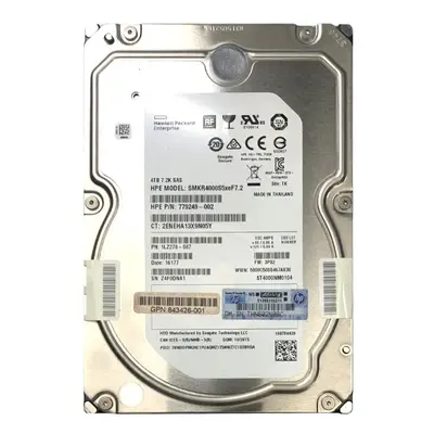843426-001 HP 4TB 12Gb/s SAS 7200 3.5-Inch Hard Drive
