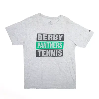 ADIDAS Derby Panthers Tennis Grey USA Short Sleeve T-Shirt Mens L