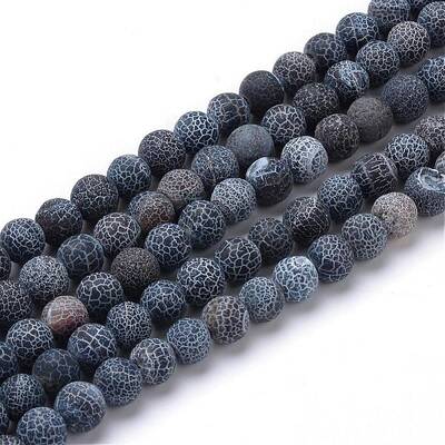 Natural & Dyed Crackle Agate Bead Strands