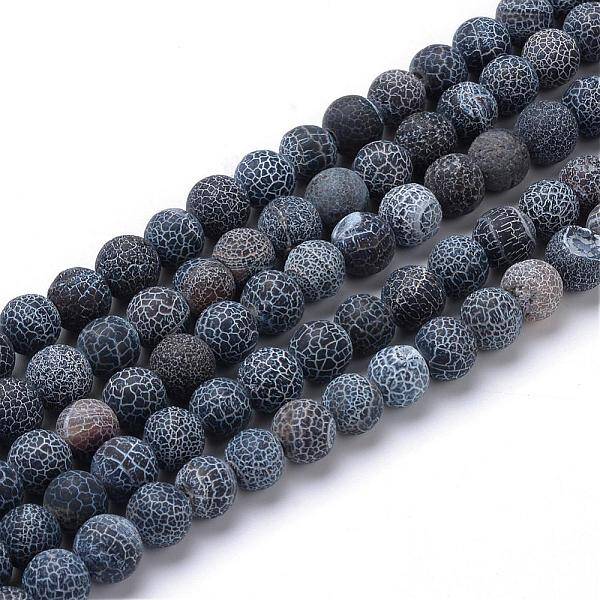 Natural & Dyed Crackle Agate Bead Strands