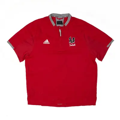 ADIDAS Baseball Lj Football Agnb Sweatshirt Red 1/4 Zip Mens L