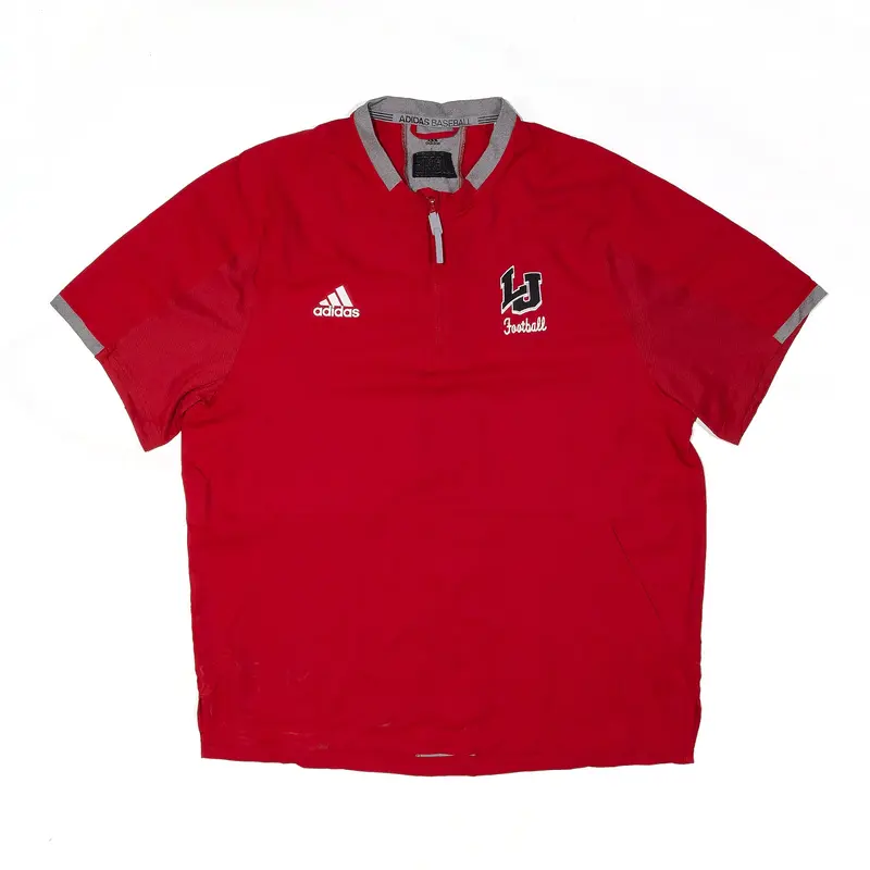ADIDAS Baseball Lj Football Agnb Sweatshirt Red 1/4 Zip Mens L