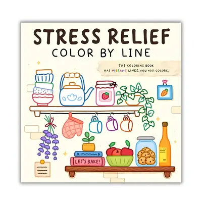 Color By Line Coloring Book for Relaxation Featuring Vibrant Colored Outlines