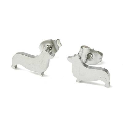 Non-Tarnish Cute Little Animal Theme 304 Stainless Steel Stud Earrings