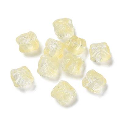 Baking Painted Transparent Glass Beads
