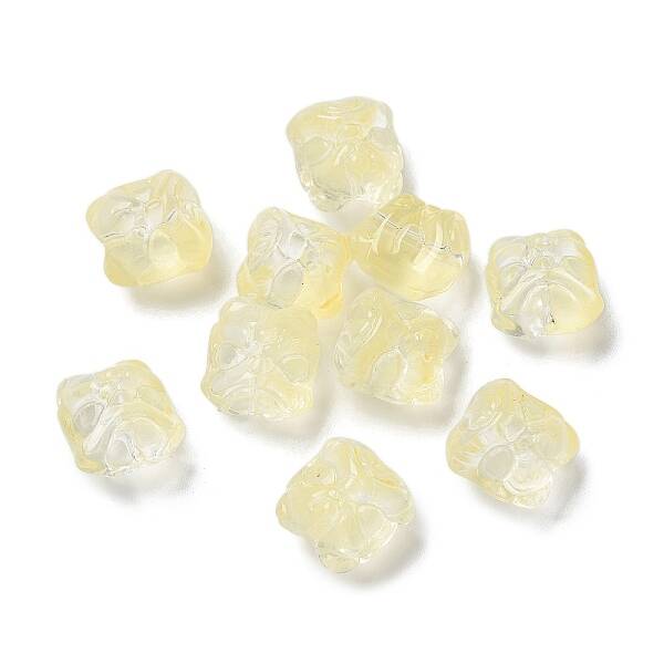 Baking Painted Transparent Glass Beads