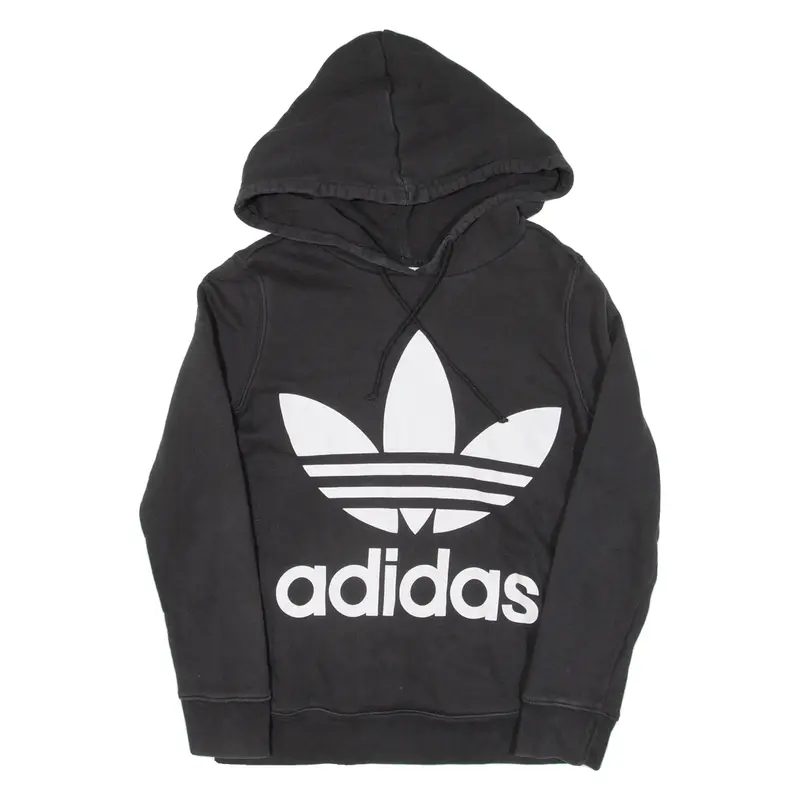 ADIDAS Womens Black Hoodie UK 6