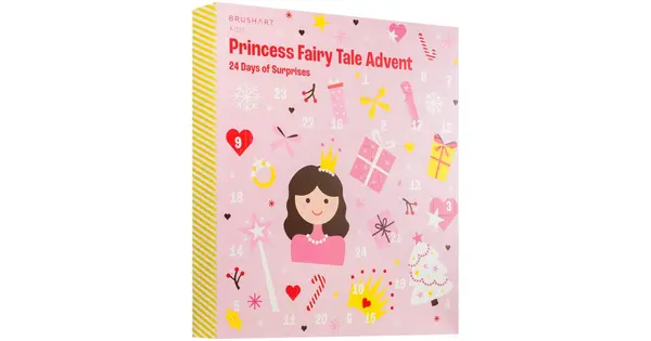 BrushArt Children Princess Fairy Tale Advent Calendar for Kids Hairpins Set