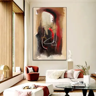 Wall Hanging Original Acrylic Painting Textured Artwork Colorful Wall Art Decor for Bedroom | OLD THINKER