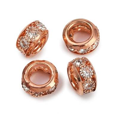 Brass Rhinestone Beads