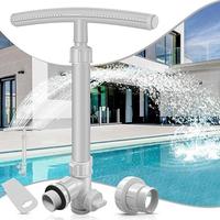 Pool Fountain for Above and In-Ground Pools,Dual Spray Waterfall Sprinkler Cooler, 360° Adjustable Sprinkler Waterfall Fount...