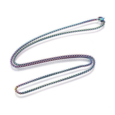 Ion Plating(IP) 304 Stainless Steel Box Chain Necklaces