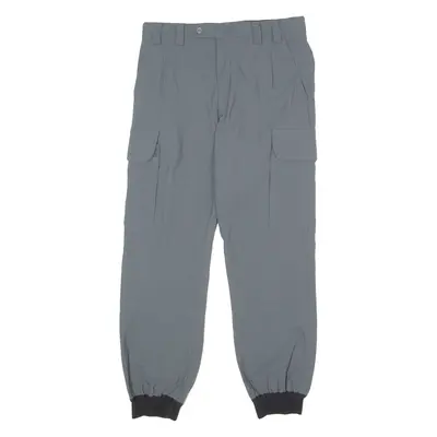 LB LEBLON Outdoor Cuffed Cargo Mens Trousers Grey Regular Tapered W31 L27