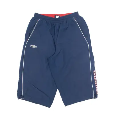 UMBRO Mesh Lined Sports Shorts Blue Relaxed Mens M W26