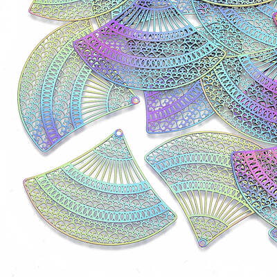 Ion Plating(IP) 201 Stainless Steel Filigree Pendants
