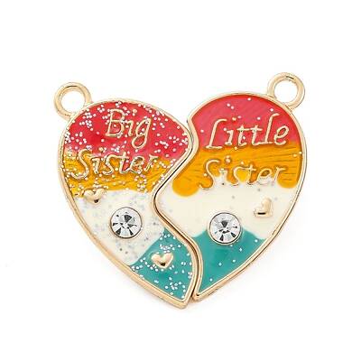 Sequins Alloy Enamel Split Pendants