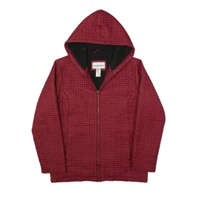 GLORIA VANDERBILT Quilted Jacket Maroon 90s Womens S