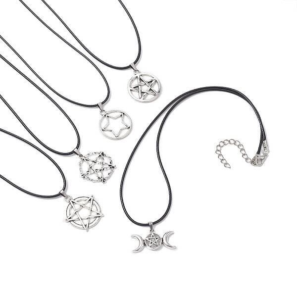 Witch Pentagram Alloy Pendants Necklaces