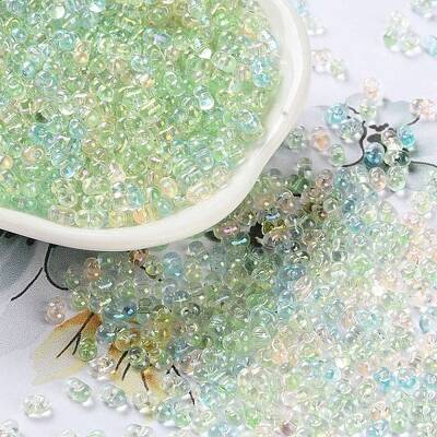AB Color Plated Glass Seed Beads