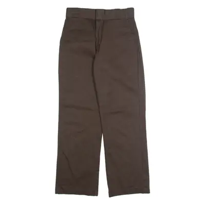 DICKIES Chino Mens Trousers Brown Regular Straight W28 L30