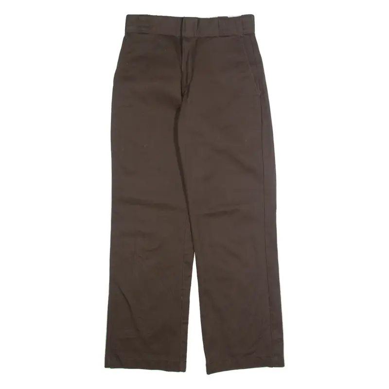 DICKIES Chino Mens Trousers Brown Regular Straight W28 L30