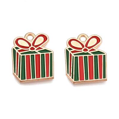 Christmas Theme Alloy Enamel Pendants