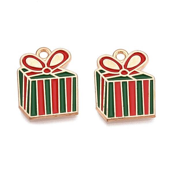 Christmas Theme Alloy Enamel Pendants